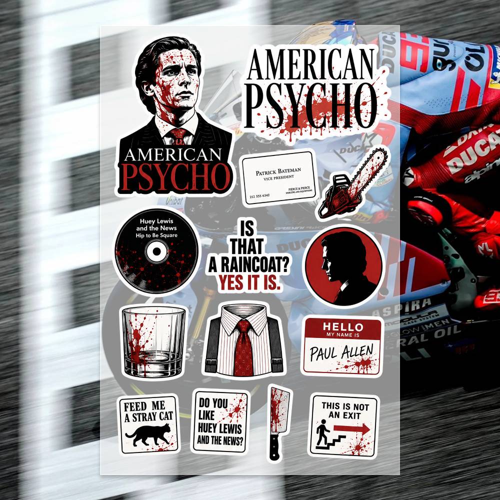 Laptop Accessories Wallpaper - A-merican P-sycho 스티커 모토 스티커 자동차