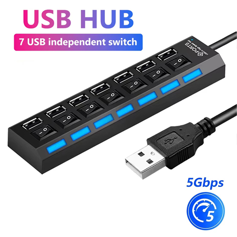 Laptop Accessories And Parts - 노트북 컴퓨터 액세서리용 7 포트 USB