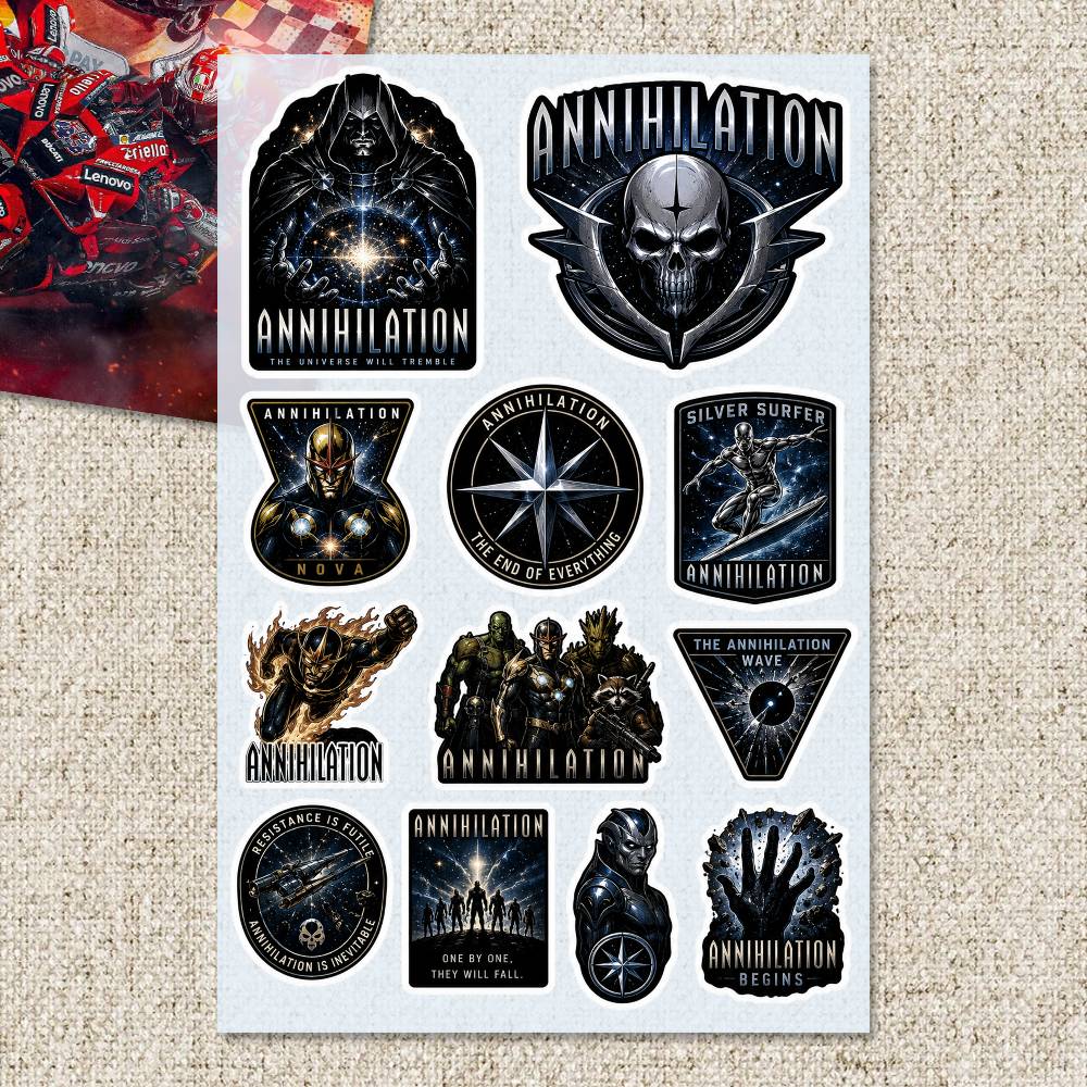 A-nnihilation 스티커 모토 스티커 자동차 바 - Laptop Accessories Wallpaper 리뷰 및 가격