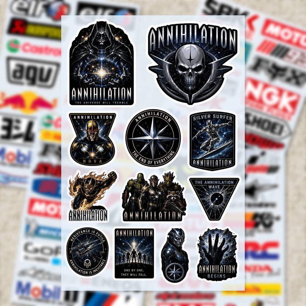 A-nnihilation 스티커 모토 스티커 자동차 바 - Laptop Accessories Wallpaper 리뷰 및 가격