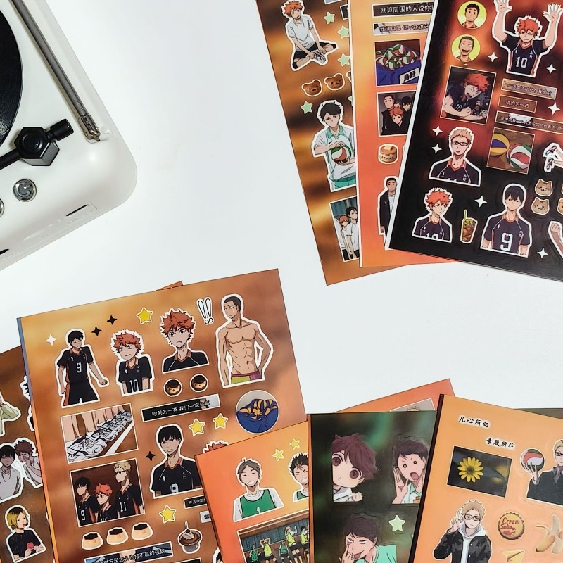 8개/세트 하이큐 애니메이션 주변기기 스티커 히나타 쇼 - Laptop Accessories Kit 리뷰 및 가격
