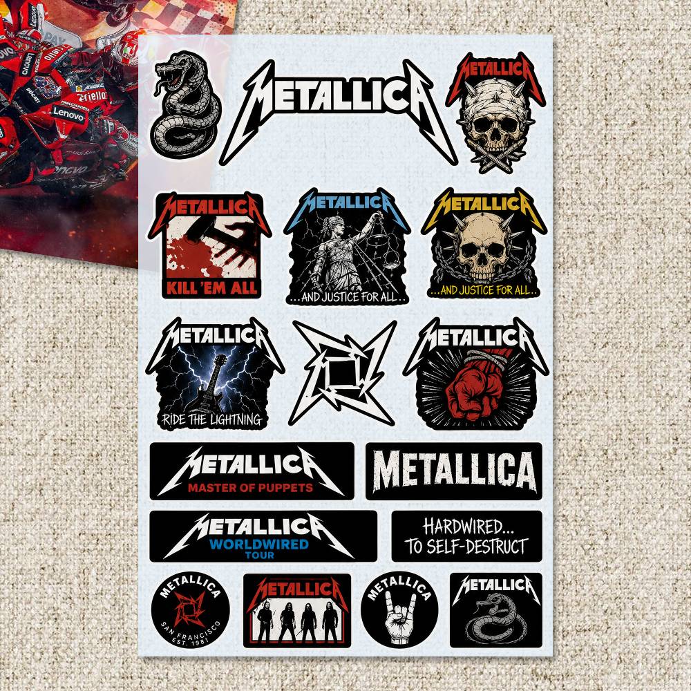 M-Metallica 스티커 모토 스티커 자동차 바디  - Laptop Accessories Wallpaper 리뷰 및 가격