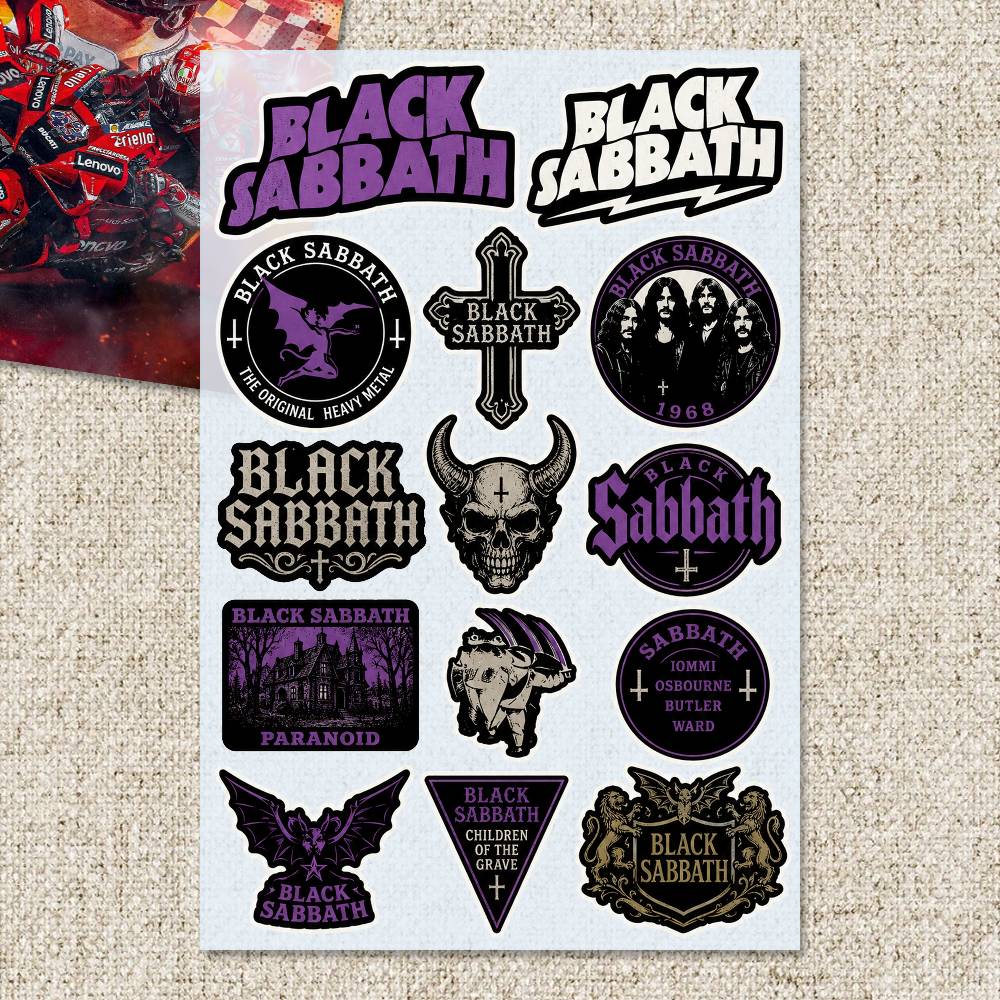 B-LACK S-ABBATH 스티커 모토 스티커 자동차 - Laptop Accessories Wallpaper 리뷰 및 가격