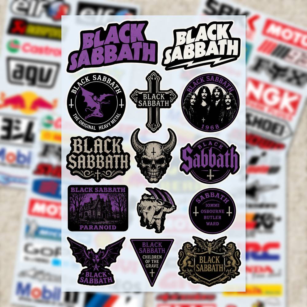 B-LACK S-ABBATH 스티커 모토 스티커 자동차 - Laptop Accessories Wallpaper 리뷰 및 가격