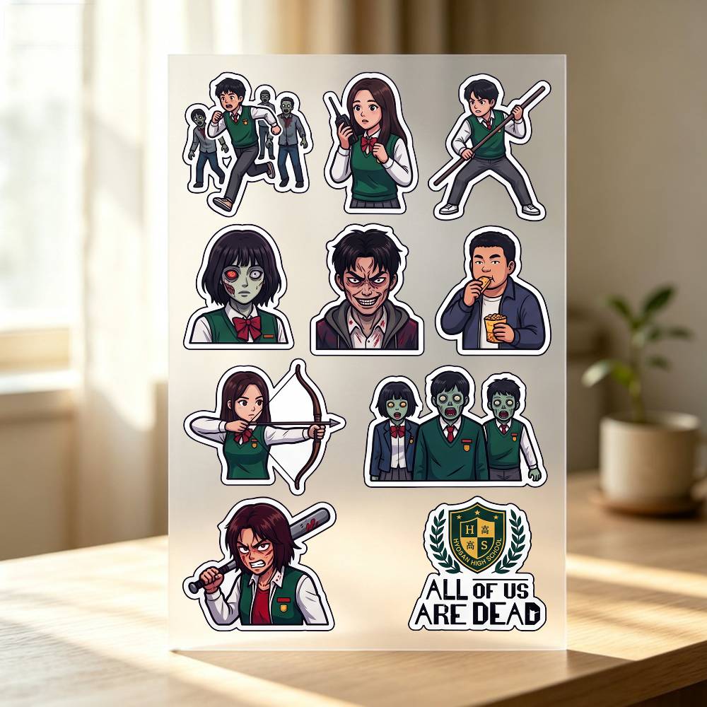 1pc 우리 모두는 D-Dead 스티커입니다. 자동차  - Laptop Accessories Wallpaper 리뷰 및 가격
