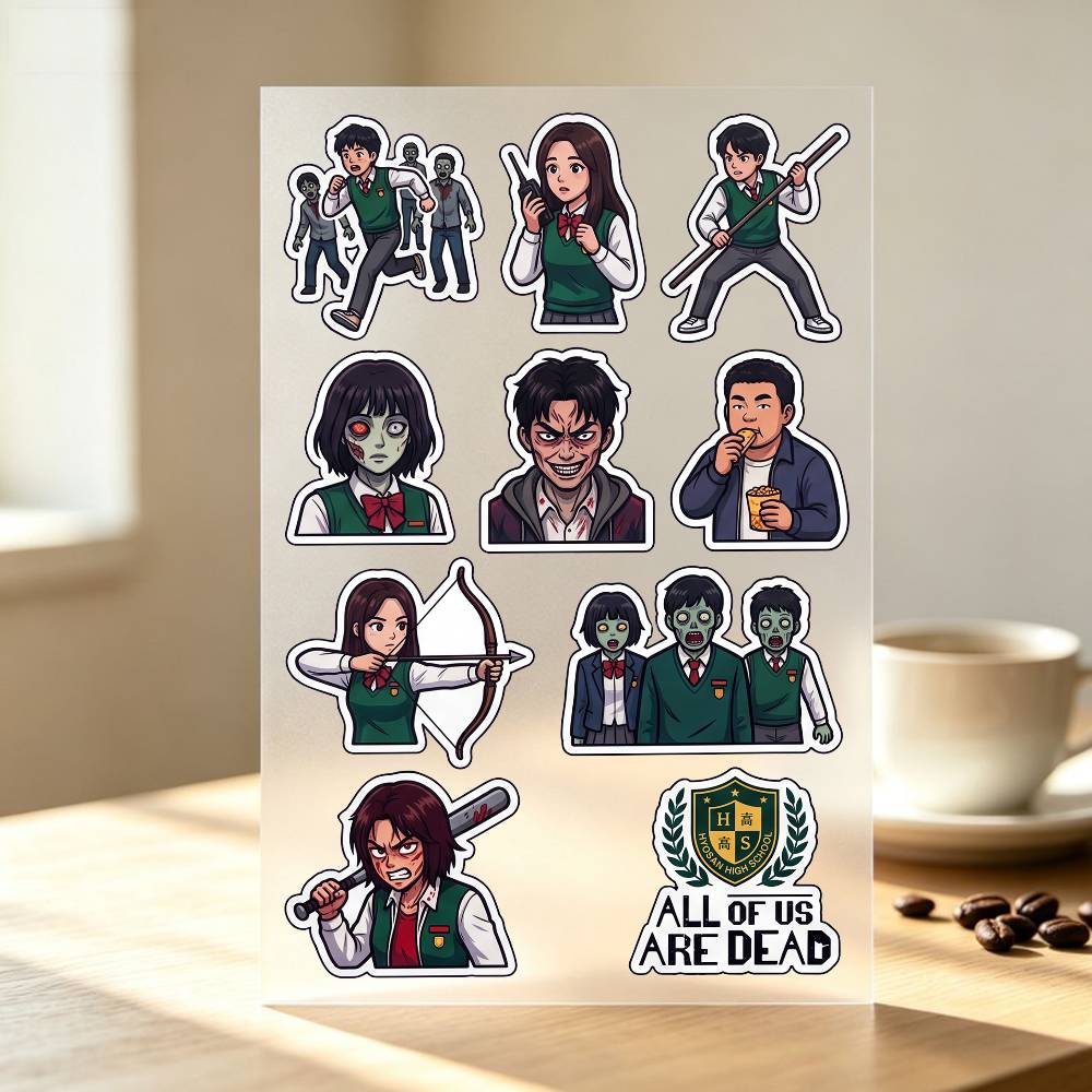 1pc 우리 모두는 D-Dead 스티커입니다. 자동차  - Laptop Accessories Wallpaper 리뷰 및 가격