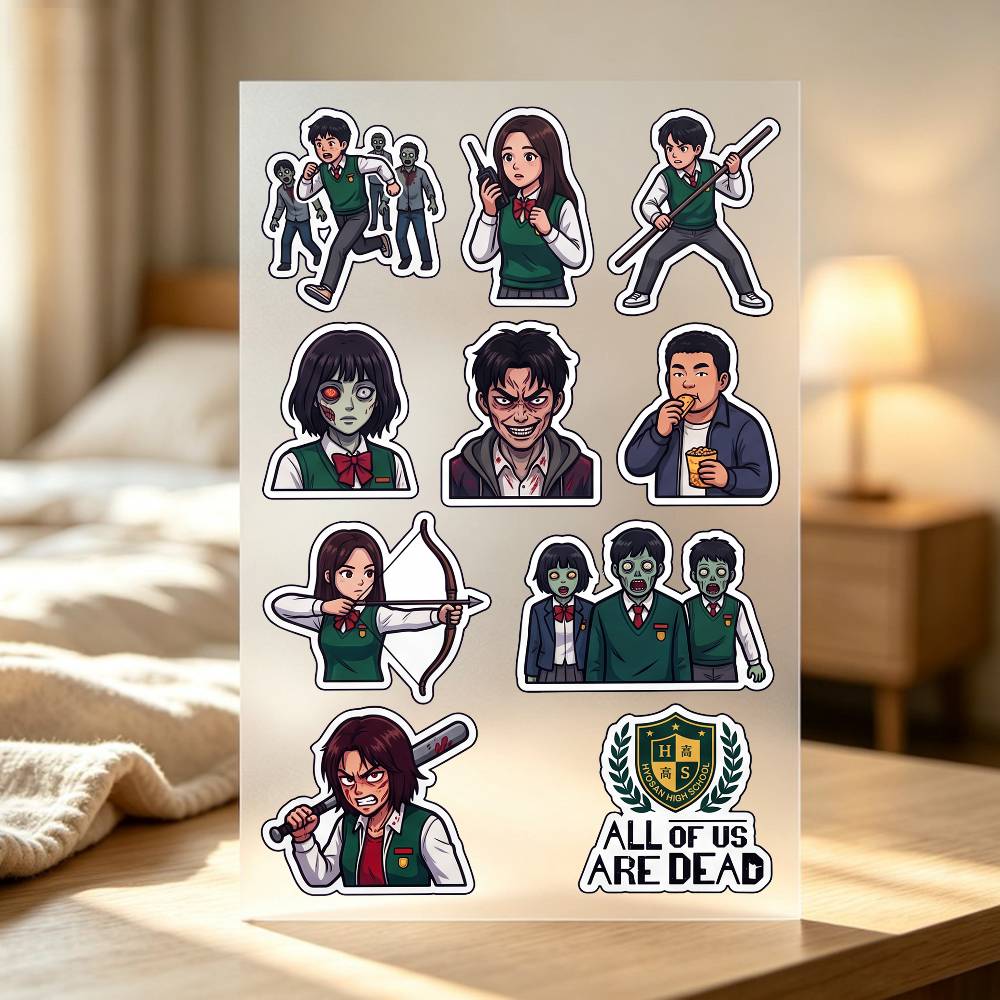 1pc 우리 모두는 D-Dead 스티커입니다. 자동차  - Laptop Accessories Wallpaper 리뷰 및 가격