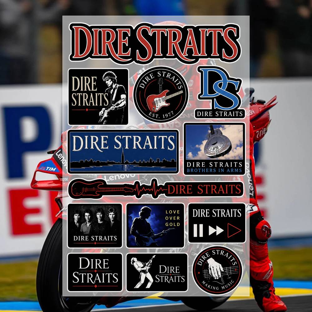 D-Dire Straits 스티커 모토 스티커 자동차  - Laptop Accessories Wallpaper 리뷰 및 가격