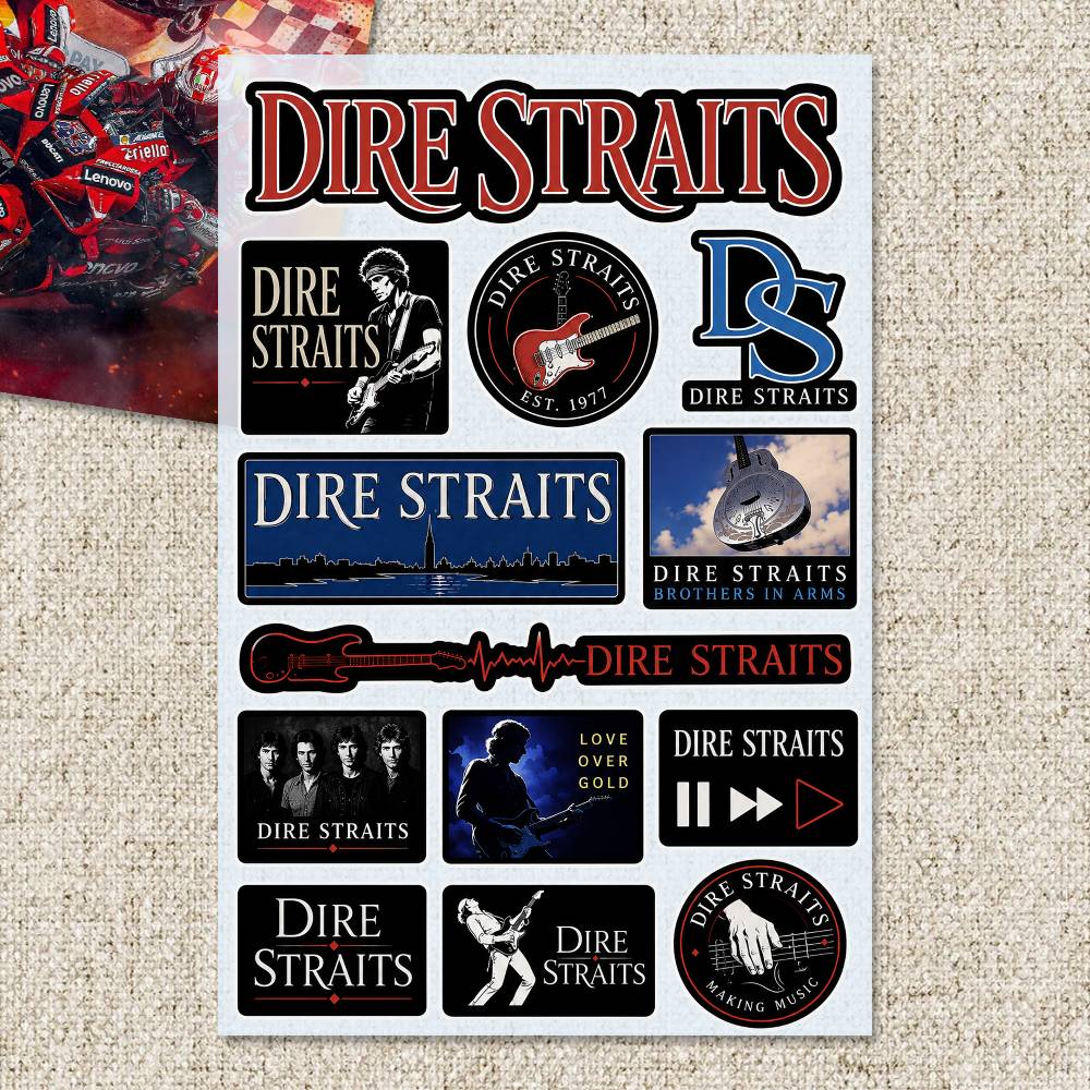 D-Dire Straits 스티커 모토 스티커 자동차  - Laptop Accessories Wallpaper 리뷰 및 가격