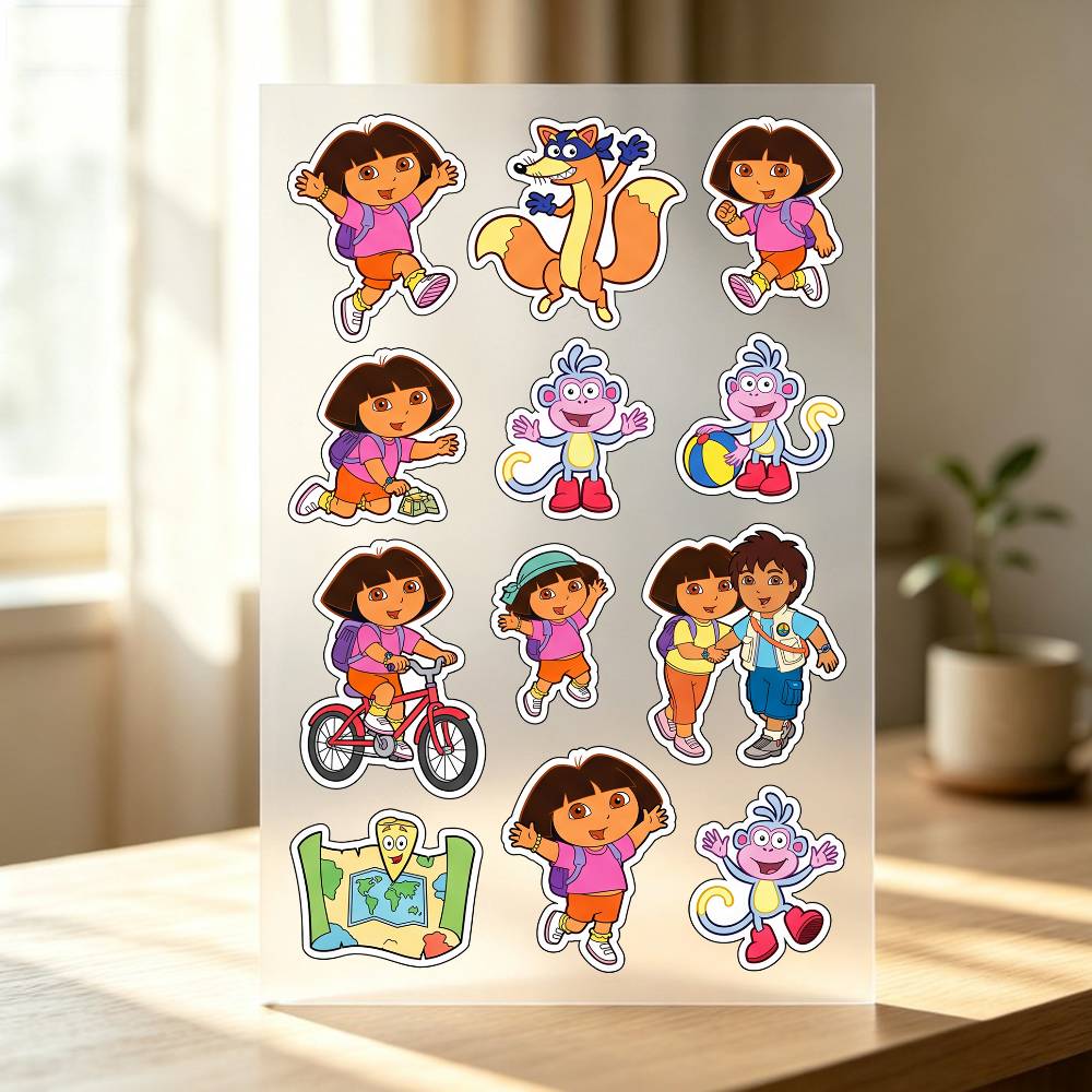 1pc D-ora The E-xplorer 스티커 자동 - Laptop Accessories Wallpaper 리뷰 및 가격