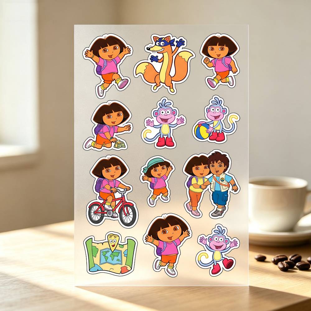 1pc D-ora The E-xplorer 스티커 자동 - Laptop Accessories Wallpaper 리뷰 및 가격