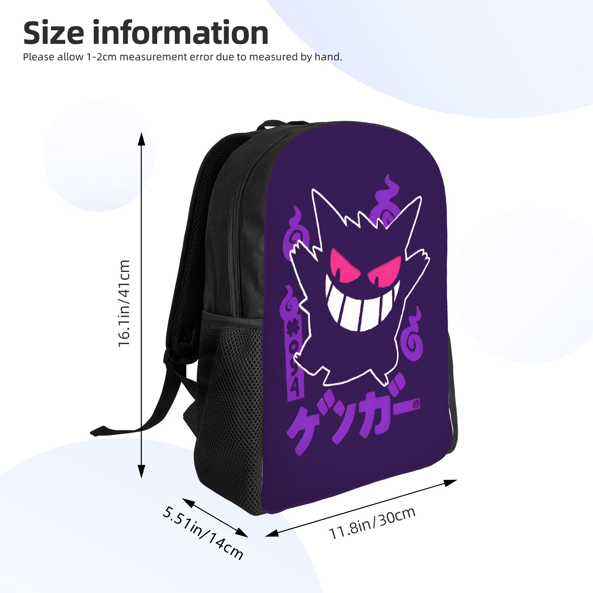 3D 프린팅 포켓몬 게나르 백팩 남아 여아 귀여운 만화 - Laptop Accessories 3D Print 리뷰 및 가격